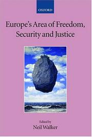 Cover of: Europe's Area of Freedom, Security, and Justice (Collected Courses of the Academy of European Law)