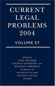 Cover of: Current Legal Problems 2004 by 