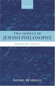 Cover of: Two Models of Jewish Philosophy by Daniel Rynhold