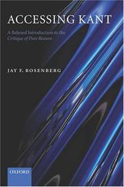 Cover of: Accessing Kant by Jay F. Rosenberg