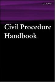 Cover of: Civil Procedure Handbook by Victoria Williams