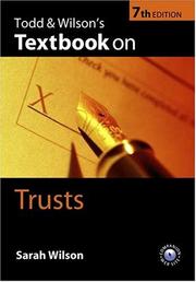 Todd & Wilson's textbook on trusts by Sarah Wilson