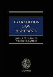 Cover of: Extradition Law Handbook