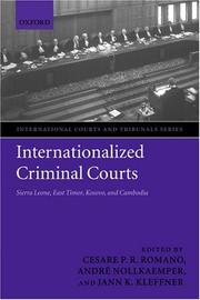 Cover of: Internationalized Criminal Courts | 