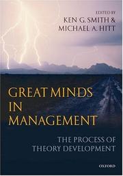 Cover of: Great Minds in Management: The Process of Theory Development