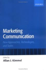 Cover of: Marketing communication: new approaches, technologies, and styles