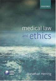 Cover of: Medical Law and Ethics by Jonathan Herring