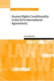 Cover of: Human rights conditionality in the EU's international agreements by Lorand Bartels