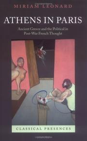 Cover of: Athens in Paris: ancient Greece and the political in postwar French thought