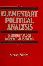 Cover of: Elementary political analysis by Herbert Jacob