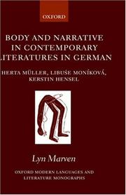 Body and narrative in contemporary literatures in German by Lyn Marven