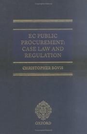 Cover of: EC public procurement: case law and regulation