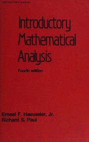 Cover of: Introductory mathematical analysis for students of business and economics