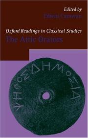 Cover of: The Attic Orators (Oxford Readings in Classical Studies)