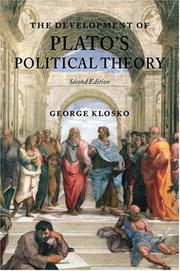 Cover of: The Development of Plato's Political Theory by George Klosko