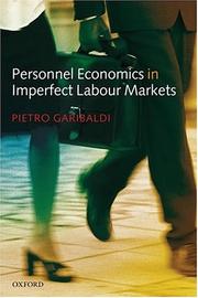 Cover of: Personnel economics in imperfect labour markets
