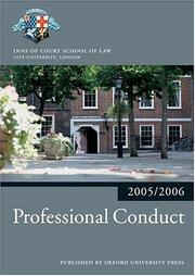 Cover of: Professional Conduct (Blackstone Bar Manual)