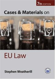 Cover of: Cases and materials on EU law by Stephen Weatherill