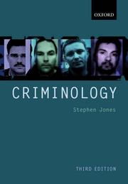 Cover of: Criminology by Stephen Jones