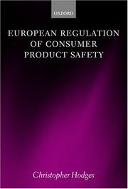 Cover of: European Regulation of Consumer Product Safety