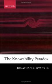 Cover of: The knowability paradox by Jonathan L. Kvanvig