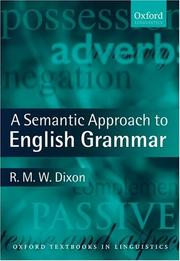 Cover of: A Semantic Approach to English Grammar (Oxford Textbooks in Linguistics)