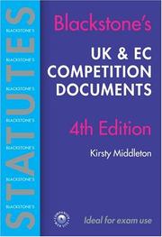 Cover of: UK & EC Competition Documents (Blackstone's Statutes Book Series)