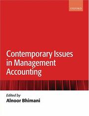 Cover of: Contemporary Issues in Management Accounting