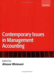 Cover of: Contemporary Issues in Management Accounting by Alnoor Bhimani