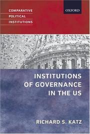 Cover of: Political Institutions in the United States (Comparative Political Institutions) by Richard S. Katz