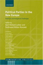 Cover of: Political Parties in the New Europe: Political and Analytical Challenges (Comparative Politics)
