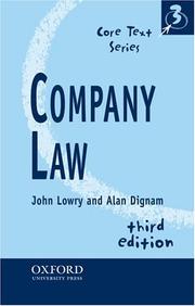 Cover of: Company Law (Core Texts S.)