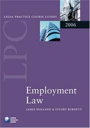 Cover of: Employment Law (Blackstone Legal Practice Course Guide)