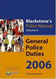 Blackstone's Police Manual: Volume 4 by Fraser Sampson