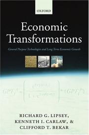Cover of: Economic transformations | Richard G. Lipsey