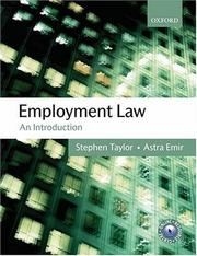 Cover of: Employment Law: An Introduction