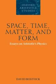 Cover of: Space, time, matter and form: essays on Aristotle's physics
