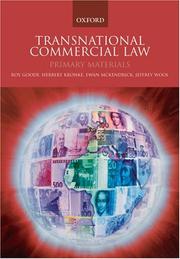 Cover of: Transnational Commercial Law by Roy Goode, Herbert Kronke, Ewan McKendrick, Jeffrey Wool