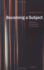 Cover of: Becoming a subject: reflections in philosophy and psychoanalysis