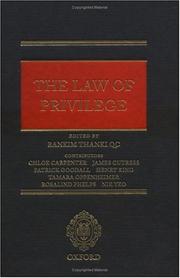 Cover of: The Law of Privilege