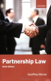 Cover of: Partnership Law by Geoffrey Morse