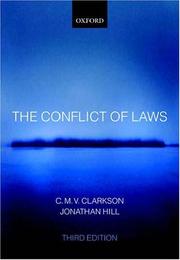 Cover of: The Conflict of Laws