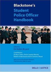 Cover of: Blackstone's Student Police Officer Handbook (Blackstones) by Robin Bryant