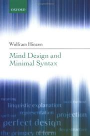 Cover of: Mind Design and Minimal Syntax