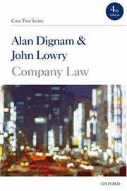 Company Law by John Lowry, Alan Dignam