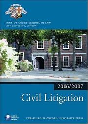 Cover of: Civil Litigation 2006-07 (Blackstone Bar Manual)