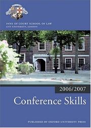 Cover of: Conference Skills 2006-07 (Blackstone Bar Manual)