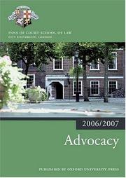 Cover of: Advocacy 2006-07 (Blackstone Bar Manual)