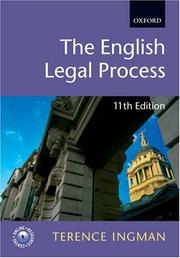 Cover of: The English Legal Process | Terence Ingman
