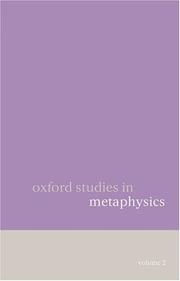 Cover of: Oxford Studies in Metaphysics by Dean Zimmerman